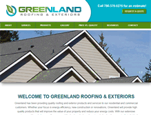 Tablet Screenshot of greenlandroofing.com